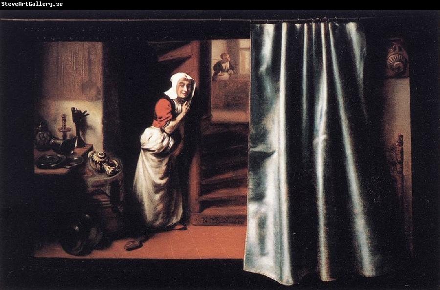 MAES, Nicolaes Eavesdropper with a Scolding Woman